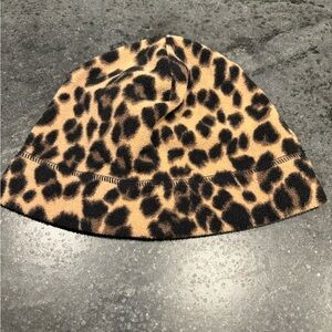 Leopard Print Old Navy fleece animal leopard print, hat, winter Beanie